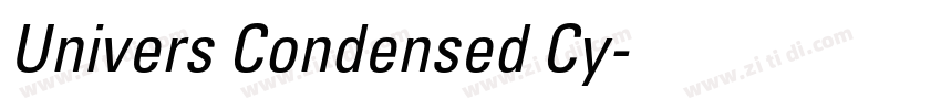 Univers Condensed Cy字体转换